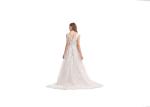 White Lace V Neck Embroidery Wedding Bridesmaid Dresses For Wedding Party