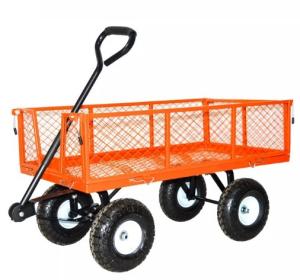 China Tools Heavy Duty Utility Garden Lawn Wheelbarrow Trailer with Easy Removal Advantage factory