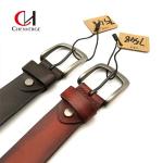 Multiscene Casual Leather Pin Buckle Belt , Durable Genuine Black Leather Belt