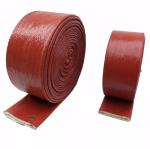 Silicone Rubber Coated Fiberglass Cable Sleeve Thermal Protection Fire Sleeve