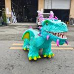 Shopping Mall Electric Dinosaur Ride Animatronic Scooter Amusement Park for Kids