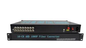 China HD/AHD Video fiber converter,1080P 16ch AHD video to fiber extender, factory