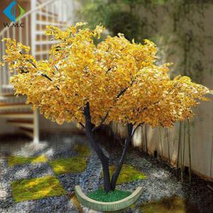 China Golden Artificial Ginkgo Tree For Wedding Hotel Interior Landscaping Decoration factory