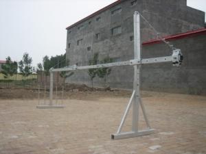 China Wire rope hanging platform , building cradle machinery , suspended gondola scaffolding for window glass cleaning factory