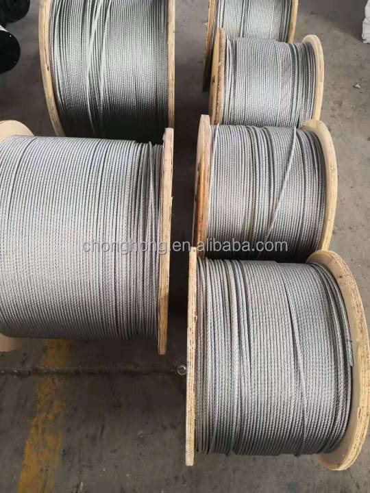 6mm Non-Alloy Stainless Steel AISI304/316 Hot Dipper Galvanized Steel Wire Rope 6x19 pp Per Meter for Your Requirements