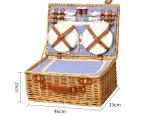 Natural Willow Wicker Picnic Basket Cheap Lunch Bags Outdoor Lunch Basket