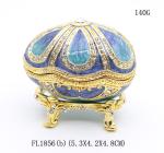 Handicraft faberge egg metal jewelry box Faberge Egg Trinket Jewelry Box with a