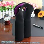 Wine Carrier Tote Bag Two Bottle Insulated Neoprene Wine/Water Bottle Holder For