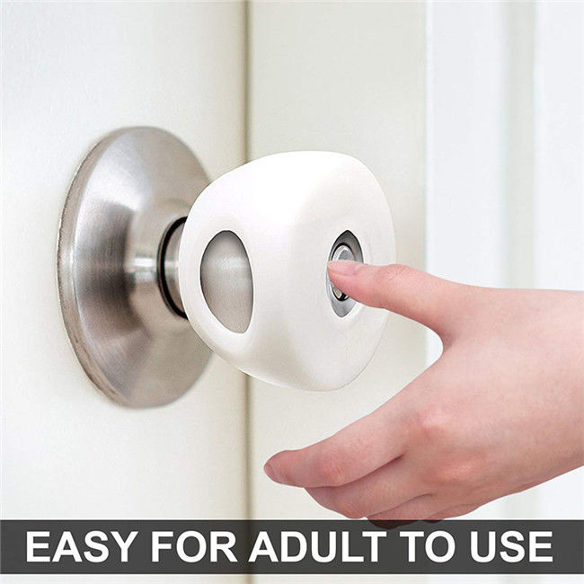 PP Material Door Knob Protector Cover White Color Put On Door Handle For Child Safety