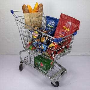 China CE German Type Metal Grocery Shopping Trolley 110kgs Loading Capacity factory