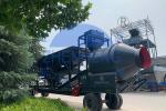35m3 / H Mobile Drum Mix Plant, Electric JZM750 Mobile Construction Equipment