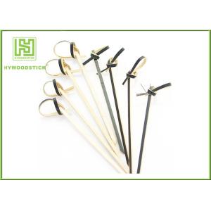 Disposable Small Shish Kebab Sticks , Customized Bamboo Barbecue Sticks 105mm
