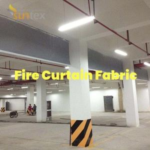 China High Temperature Fireproof Silicone Coated Fiberglass Fabric Fire Curtain High-Quality Fire Protection factory