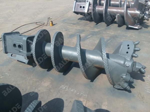Tungsten Hydraulic Earth Auger For Tractor / Gearbox Hydraulic Earth Drill For