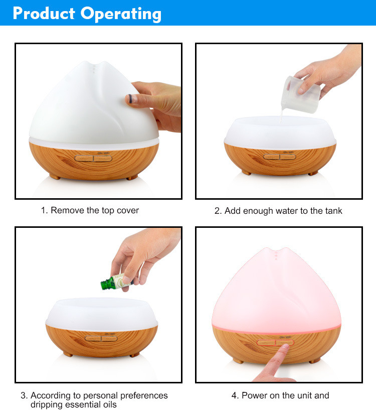DC 24V 650mAh Smart WiFi Essential Oil Diffuser With Colorful Night Light