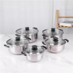 Hot Sale 10 Piece Stainless Steel Cookware Soup Pot Set Stock Pots Cooking Ware
