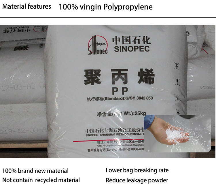Pp Woven Block Bottom Valve Cement Bag 25kg 50kg PP Valve Block Bottom