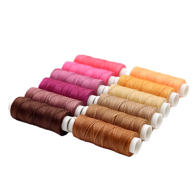 85 Colorful Round 0.45mm Line Bracelet Necklace Jewelry Hand-stitched Braided Sewing Waxed Thread Dyed Pattern