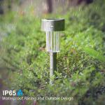 10 Pack Solar Lights Outdoor, Solar Powered Pathway Landscape Light Garden
