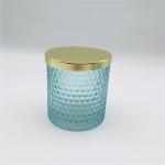 Honeycomb Pattern Glass Bath Accessories Set Frosted Lotion Bottle For