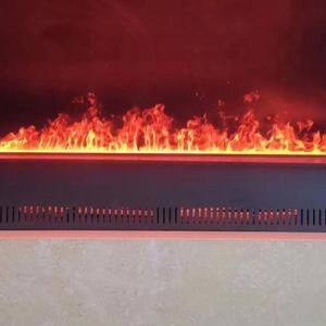 China Rectangular Shape Steel Material LED Water Vapor Fireplace For Metal Stoves Sale factory