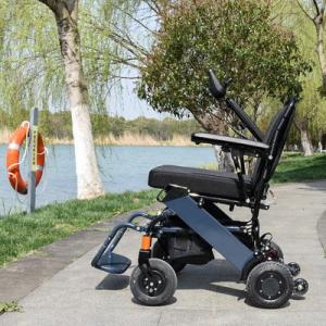 China Lithium Battery Electric Wheelchair Portable Folding Lightweight factory