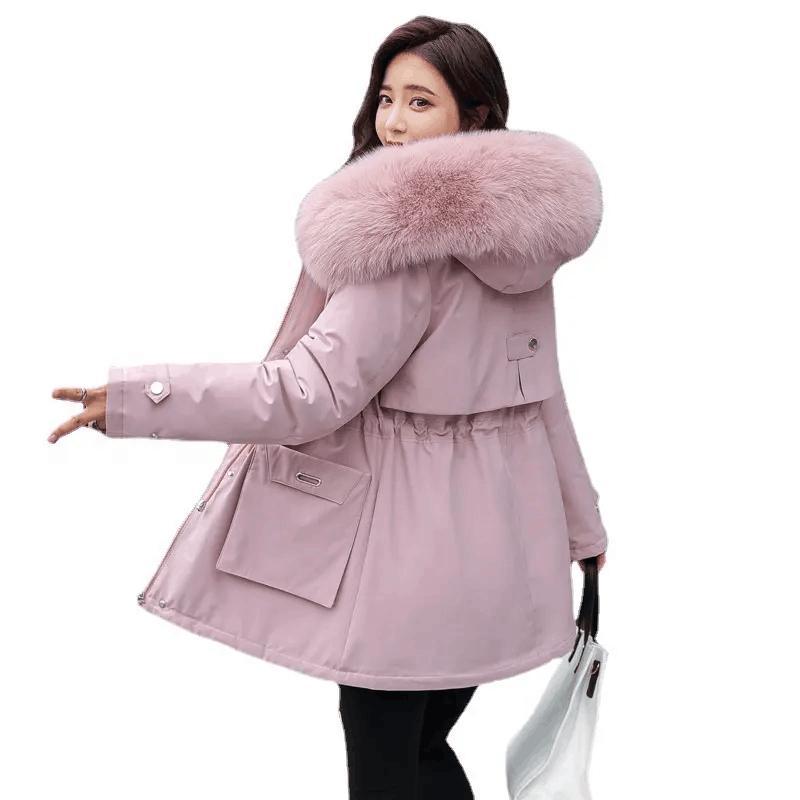 Winter Jacket Warm Fur Collar Thick Overcoat Ladies Long Hooded Parkas Women&prime;s Jacket Clothes Snow Wear Coat for Women