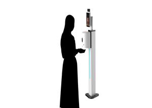China Touchless Alcohol Dispenser Floor Stand Thermometer factory