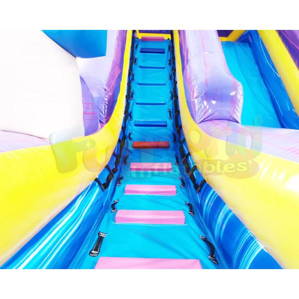 ROHS Ice Cream Bouncer Outdoor Inflatable Water Slides With Pool