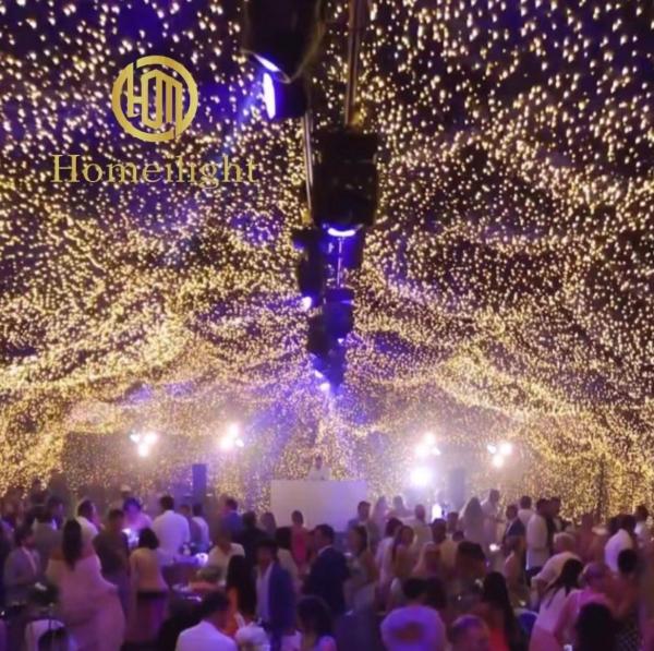 Warm White Backdrop Starlit Curtain for Wedding SMD5050 LED Light Source DMX512