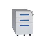 Metal Office Furniture 3 Drawers Saving Space Under Desk Movable Cabinet