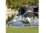 Contemporary Decoration Matt Stainless Steel Bull Sculpture With Size 180cm