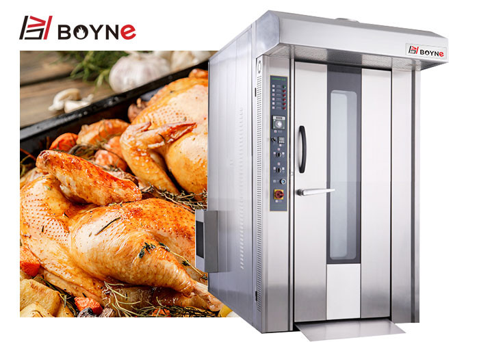Rotary Furnace Energy Saving 16 Trays Electric Control System Use For Commercial Kitchen