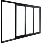 Double Glazed Window Glass Tempered Exterior Aluminum Sliding Glass Doors