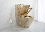 Siphon Flushing Bathroom Toilet Bowl , Diamond shape One Piece Western Toilet
