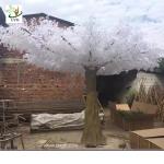 UVG winter wedding ideas white banyan leaves fake white trees for stage