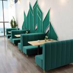 Outdoor Velvet Restaurant Dining Table And Chairs Set Fabric 160cm 180cm Modern