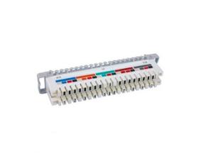 China White / Grey KRONE LSA Disconnection Module , Krone Module 10 Pair With Color Label factory