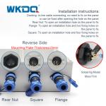 IP68 Waterproof Threaded Coupling Cable Connector Wk17 Square Pin Sp17 Series