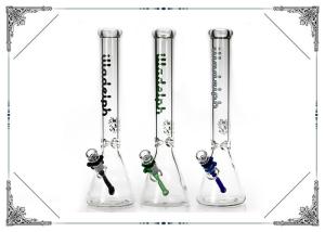China 7MM Thick Glass Beaker Bong 17 Inches Tall Glass Hookah Pipes factory