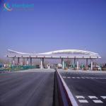 EPS PU Roof Toll Booth Construction 0.8mm Roof Toll Plaza Canopy 4-8 Lanes