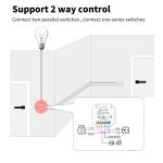 400W On Off Device Zigbee Relay Module 30m