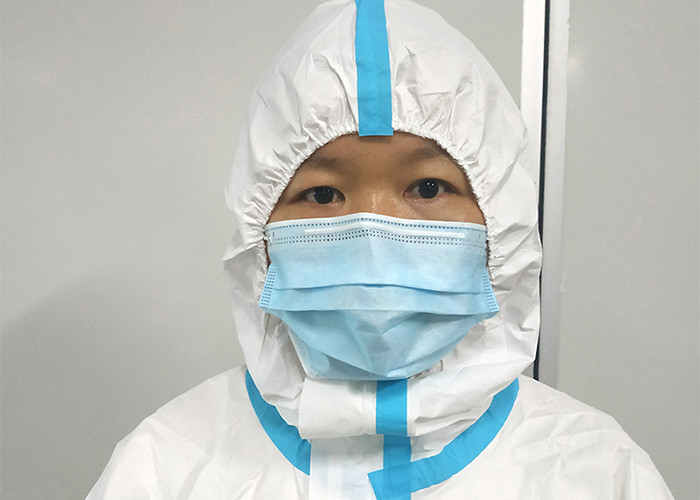 Personal Disposable Protective Suit White Disposable Overalls With Hat FDA CE