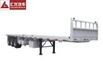 White Color Cargo Container Trailer , Flatbed Sea Container Trailer 3 Axle