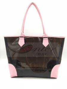 China Fashionable Design Pvc Tote Shopping Bags Black Color 47*30.5*5.5 Cm factory