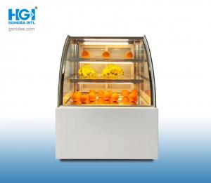 China Secop Compressor Glass Cabinet Ice Cream Cake Display Freezer Low Noise OEM R134a factory