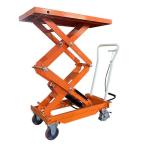 Mobile Manual Scissor Lift Platform 1000kg 39.76''X20.47'' Max Height 37.40''