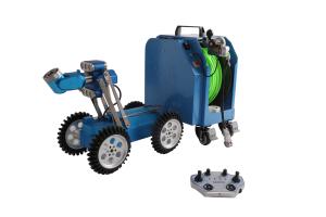China 120m CCTV Pipe Inspection Equipment Manual Drum Remote Control With Laptop factory
