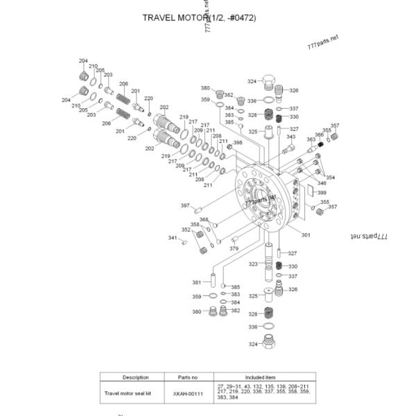 Hyundai R250LC-7 R250LC-7A 31N7-40020BG Replacement Excavator Travel Motor Assy