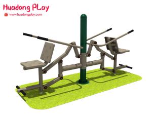 China Attractive Strength Outdoor Fitness Equipment Children Double Seat Sedentarily Pulling Exercise factory